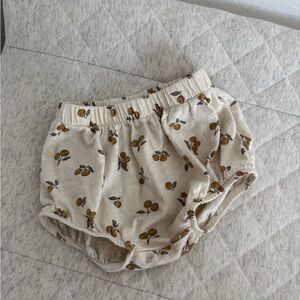 Rylee + Cru Cream Bloomers with Mustard Fruit Print